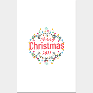 Christmas lights Posters and Art